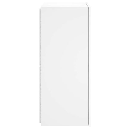 vidaXL TV-Wandschrank mit LED-Leuchten Weiß 40,5x35x80 cm
