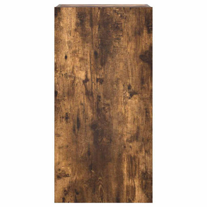 TV-Wandschrank mit LED-Leuchten Räuchereiche 40,5x35x80 cm