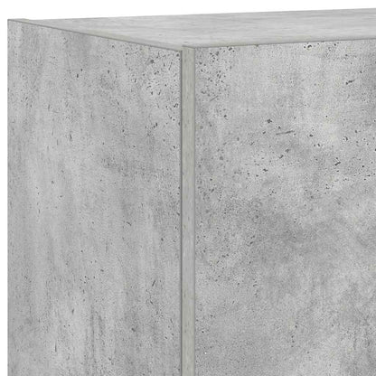 vidaXL TV-Wandschränke mit LED-Leuchten 2 Stk. Betongrau 80x35x31 cm