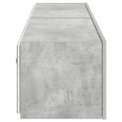 vidaXL TV-Wandschränke mit LED-Leuchten 2 Stk. Betongrau 80x35x31 cm