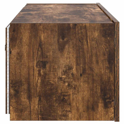 TV-Wandschrank mit LED-Leuchten Räuchereiche 80x35x31 cm