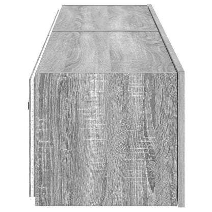 TV-Wandschränke mit LED-Leuchten 2 Stk. Grau Sonoma 80x35x31 cm