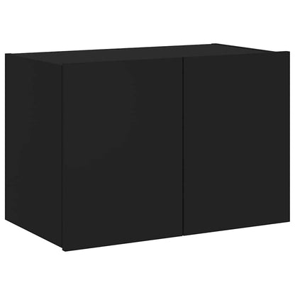 vidaXL TV-Wandschrank mit LED-Leuchten Schwarz 60x35x41 cm