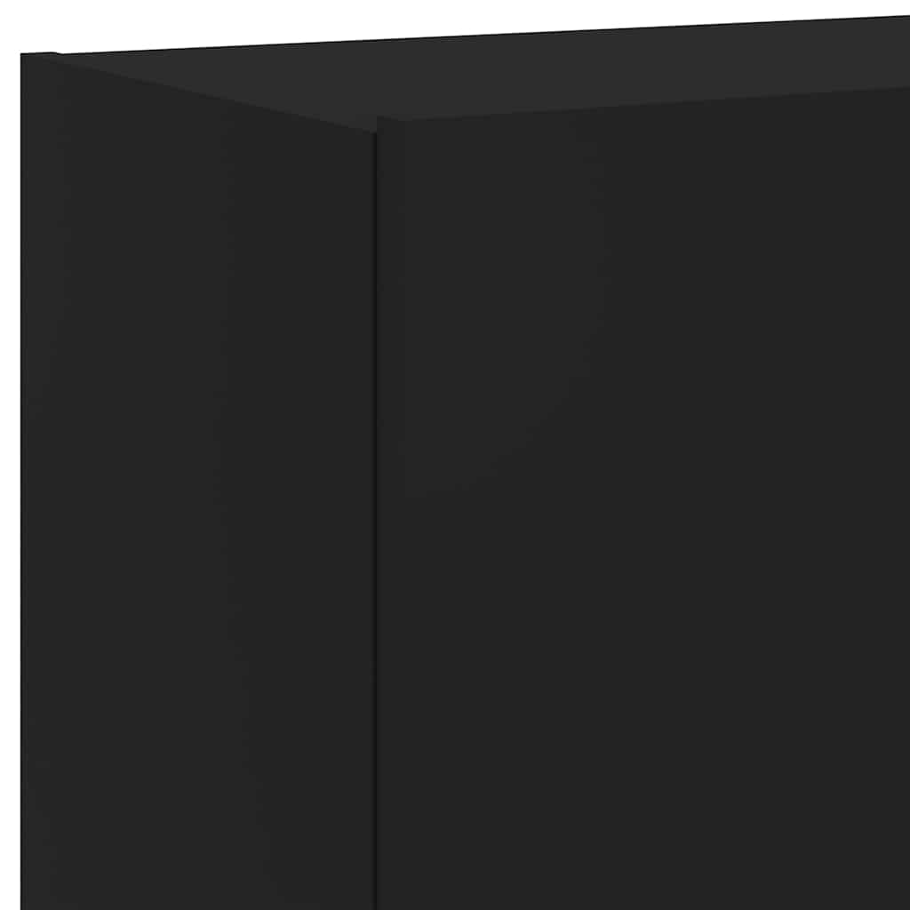 vidaXL TV-Wandschrank mit LED-Leuchten Schwarz 60x35x41 cm