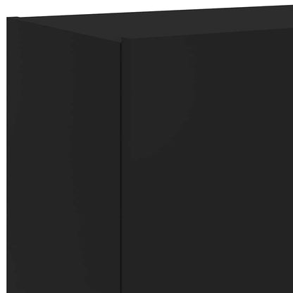 vidaXL TV-Wandschrank mit LED-Leuchten Schwarz 60x35x41 cm