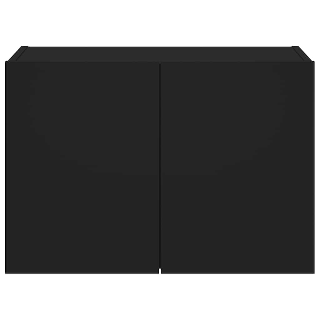 vidaXL TV-Wandschrank mit LED-Leuchten Schwarz 60x35x41 cm