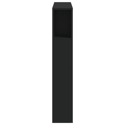 vidaXL LED-Kopfteil Schwarz 100x18,5x103,5 cm Holzwerkstoff