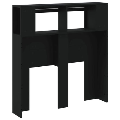 vidaXL LED-Kopfteil Schwarz 100x18,5x103,5 cm Holzwerkstoff