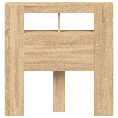 LED-Kopfteil Sonoma Eiche 100x18,5x103,5 cm Holzwerkstoff