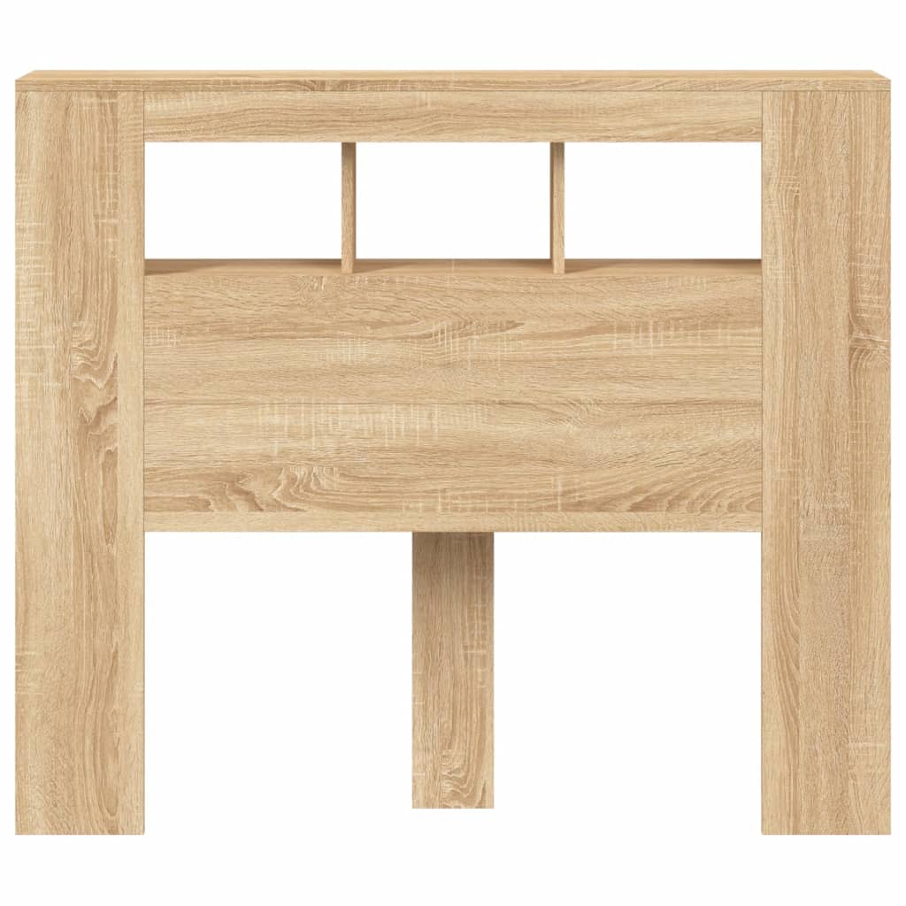 vidaXL LED-Kopfteil Sonoma Eiche 120x18,5x103,5 cm Holzwerkstoff