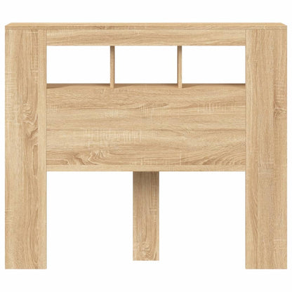 vidaXL LED-Kopfteil Sonoma Eiche 120x18,5x103,5 cm Holzwerkstoff