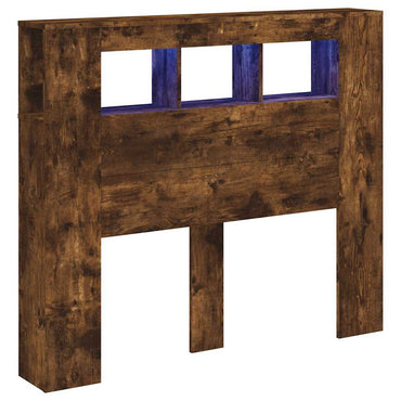 vidaXL LED-Kopfteil Räuchereiche 120x18,5x103,5 cm Holzwerkstoff