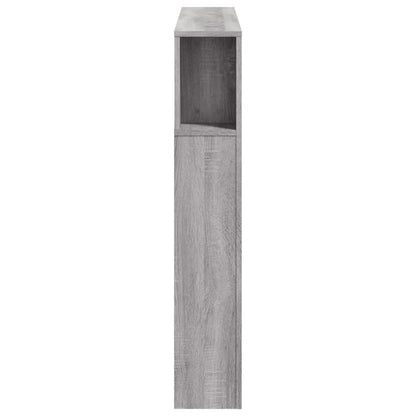 vidaXL LED-Kopfteil Grau Sonoma 120x18,5x103,5 cm Holzwerkstoff