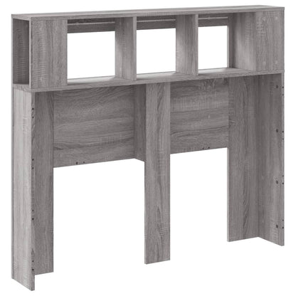 vidaXL LED-Kopfteil Grau Sonoma 120x18,5x103,5 cm Holzwerkstoff
