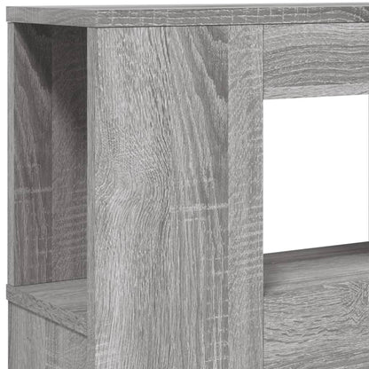 vidaXL LED-Kopfteil Grau Sonoma 120x18,5x103,5 cm Holzwerkstoff
