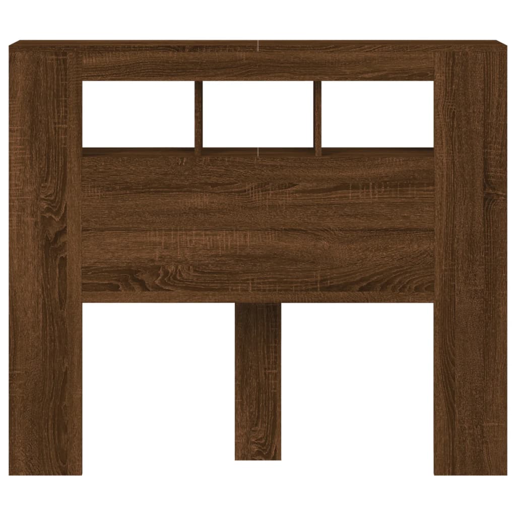 vidaXL LED-Kopfteil Braun Eichen-Optik 120x18,5x103,5 cm Holzwerkstoff