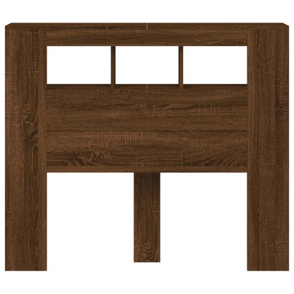 vidaXL LED-Kopfteil Braun Eichen-Optik 120x18,5x103,5 cm Holzwerkstoff