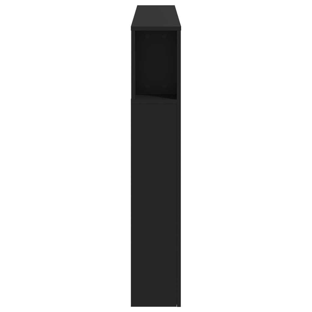 vidaXL LED-Kopfteil Schwarz 140x18,5x103,5 cm Holzwerkstoff