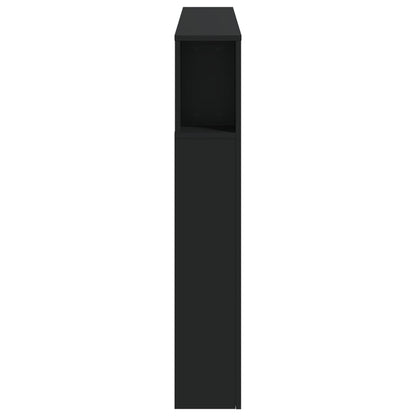 vidaXL LED-Kopfteil Schwarz 140x18,5x103,5 cm Holzwerkstoff