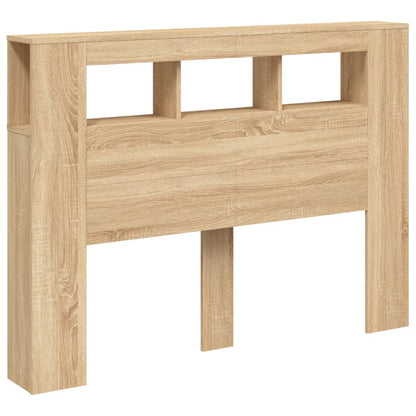 vidaXL LED-Kopfteil Sonoma Eiche 140x18,5x103,5 cm Holzwerkstoff