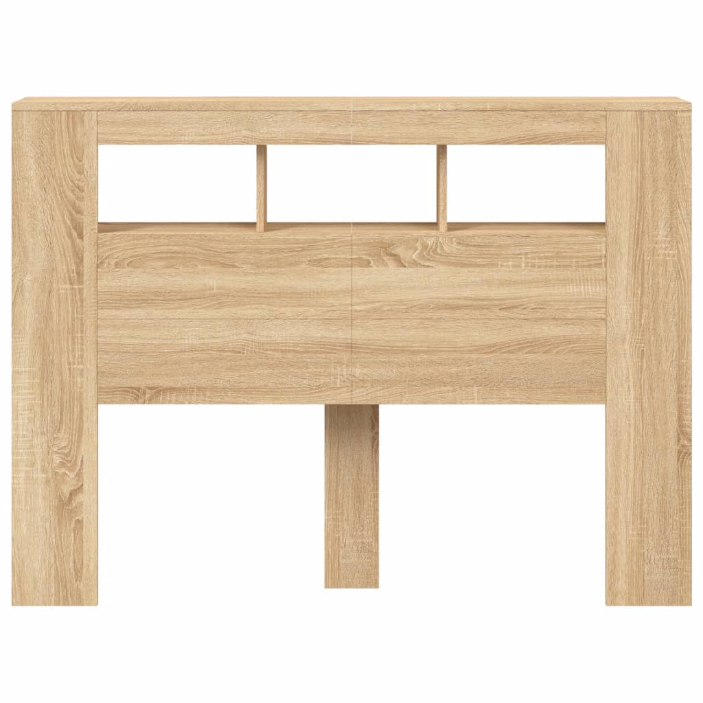vidaXL LED-Kopfteil Sonoma Eiche 140x18,5x103,5 cm Holzwerkstoff