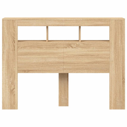 vidaXL LED-Kopfteil Sonoma Eiche 140x18,5x103,5 cm Holzwerkstoff