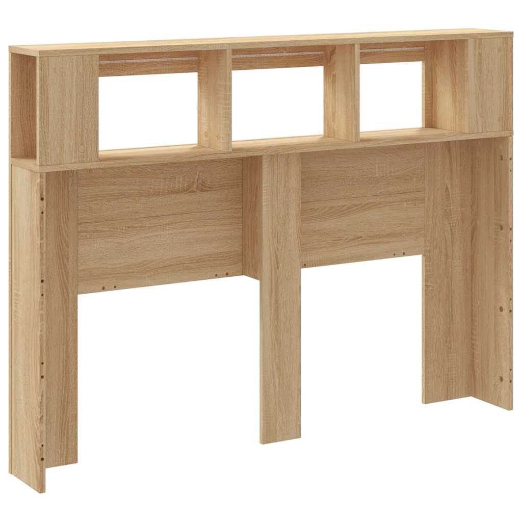 vidaXL LED-Kopfteil Sonoma Eiche 140x18,5x103,5 cm Holzwerkstoff
