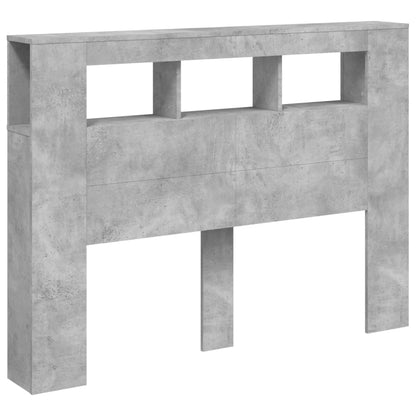 vidaXL LED-Kopfteil Betongrau 140x18,5x103,5 cm Holzwerkstoff