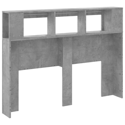 vidaXL LED-Kopfteil Betongrau 140x18,5x103,5 cm Holzwerkstoff