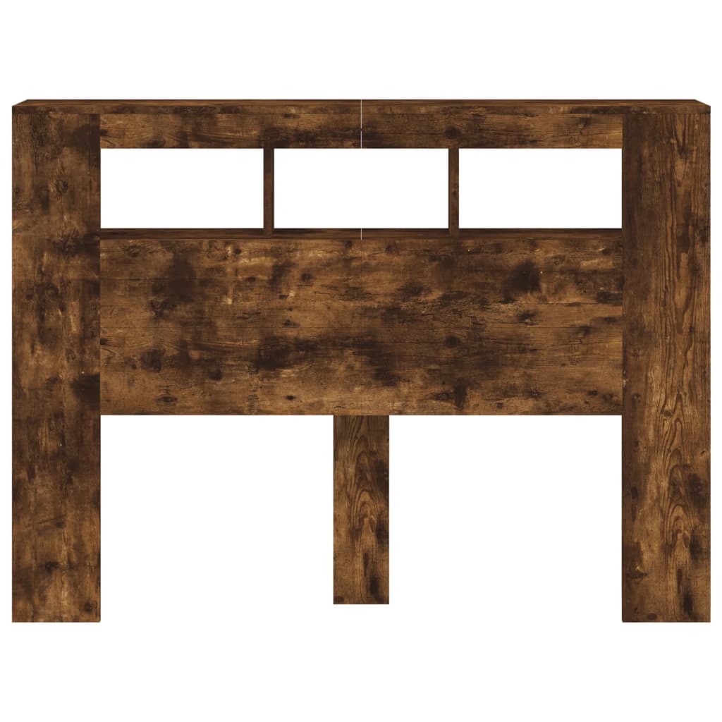 vidaXL LED-Kopfteil Räuchereiche 140x18,5x103,5 cm Holzwerkstoff