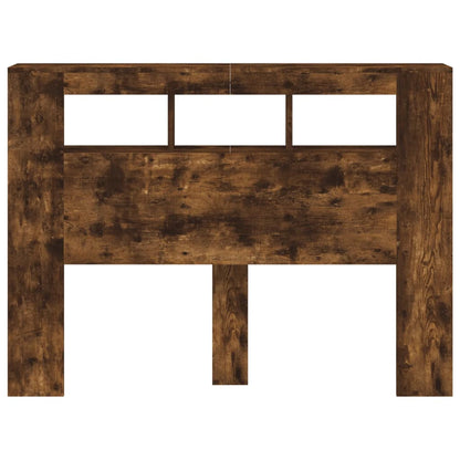 vidaXL LED-Kopfteil Räuchereiche 140x18,5x103,5 cm Holzwerkstoff