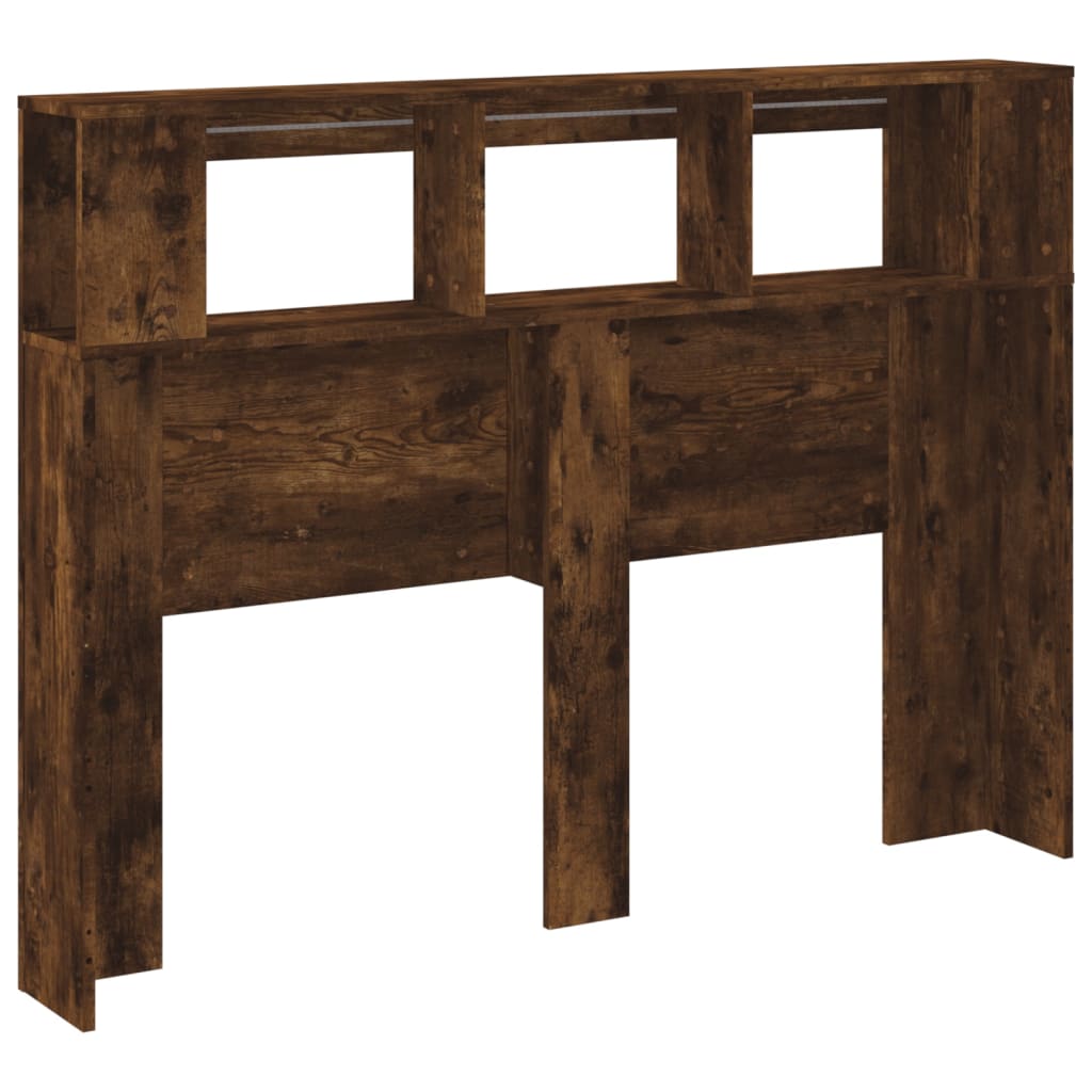 vidaXL LED-Kopfteil Räuchereiche 140x18,5x103,5 cm Holzwerkstoff