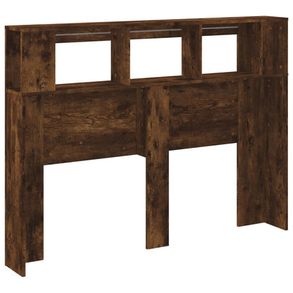 vidaXL LED-Kopfteil Räuchereiche 140x18,5x103,5 cm Holzwerkstoff