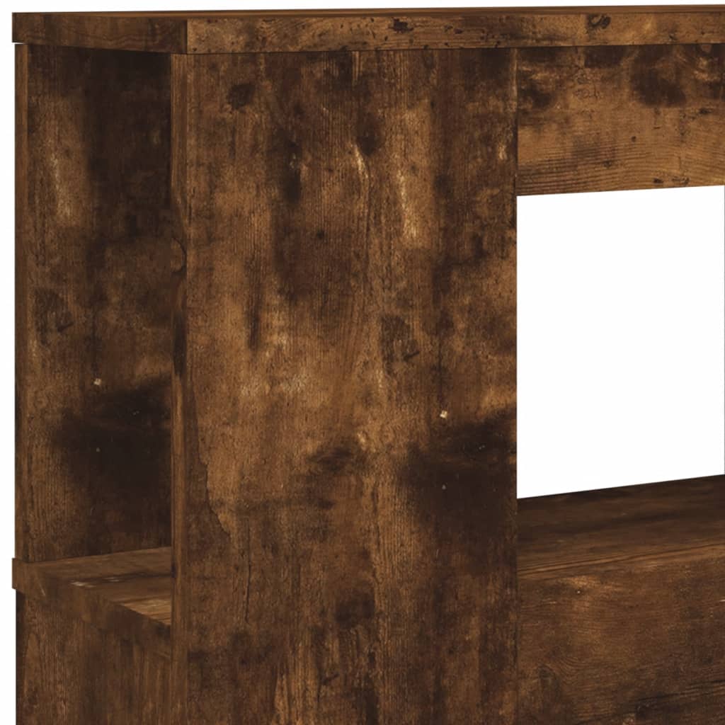 vidaXL LED-Kopfteil Räuchereiche 140x18,5x103,5 cm Holzwerkstoff