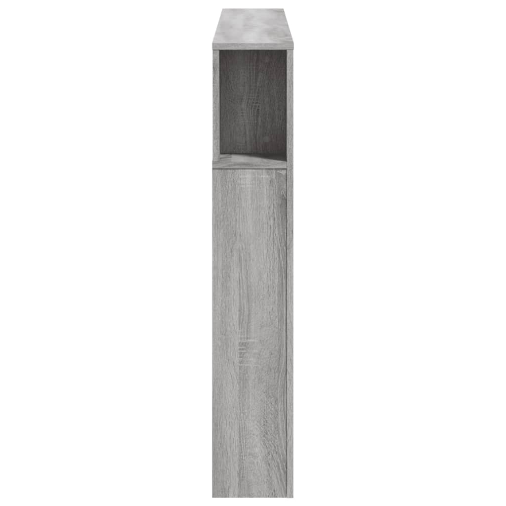 vidaXL LED-Kopfteil Grau Sonoma 140x18,5x103,5 cm Holzwerkstoff