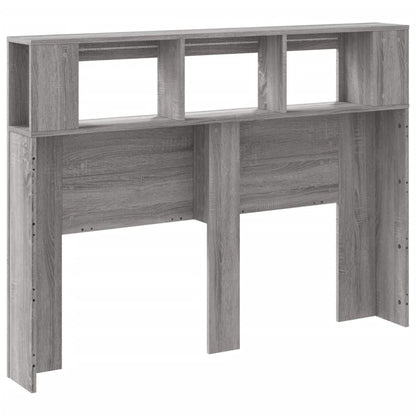 vidaXL LED-Kopfteil Grau Sonoma 140x18,5x103,5 cm Holzwerkstoff