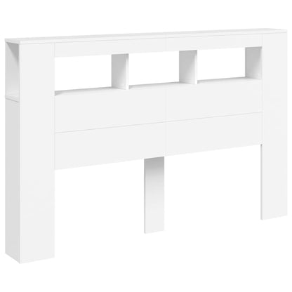 vidaXL LED-Kopfteil Weiß 160x18,5x103,5 cm Holzwerkstoff