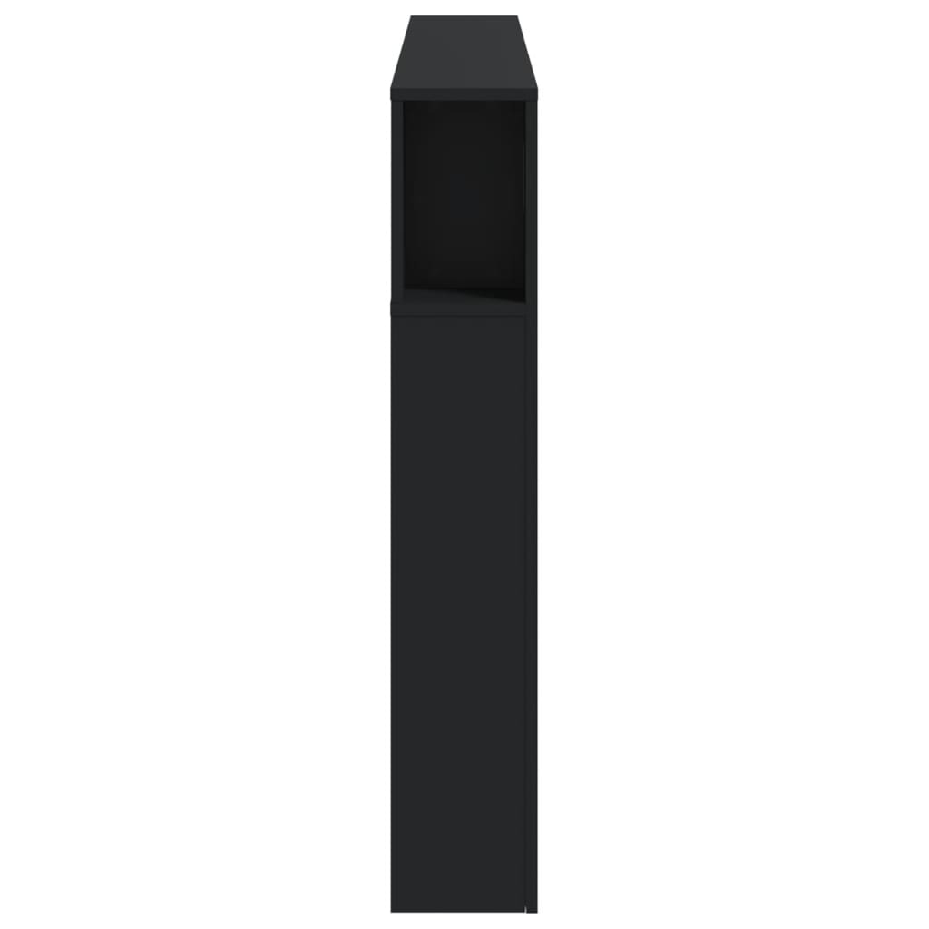 vidaXL LED-Kopfteil Schwarz 160x18,5x103,5 cm Holzwerkstoff