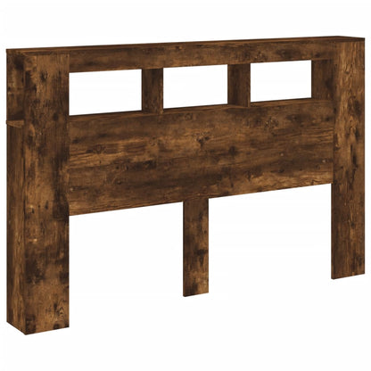 vidaXL LED-Kopfteil Räuchereiche 160x18,5x103,5 cm Holzwerkstoff