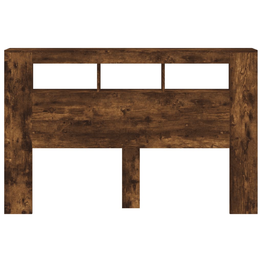 vidaXL LED-Kopfteil Räuchereiche 160x18,5x103,5 cm Holzwerkstoff
