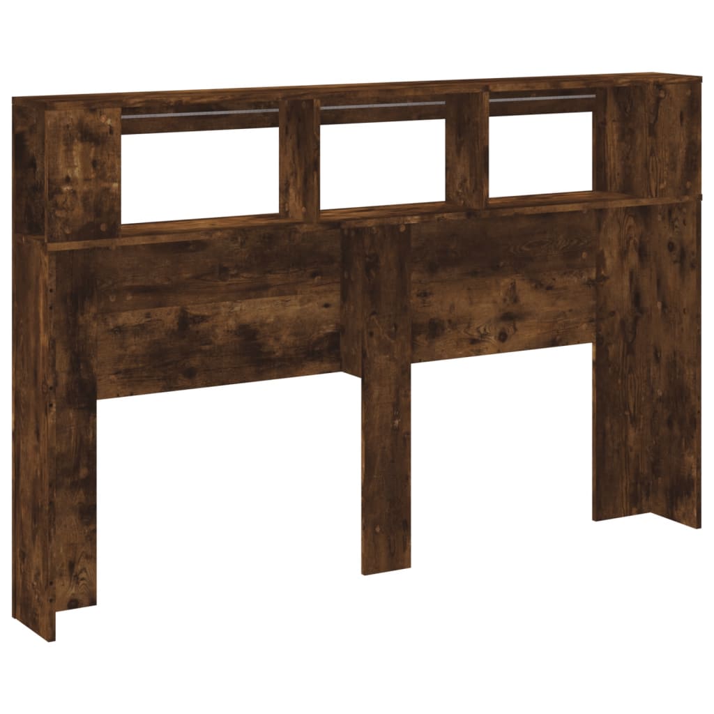 vidaXL LED-Kopfteil Räuchereiche 160x18,5x103,5 cm Holzwerkstoff