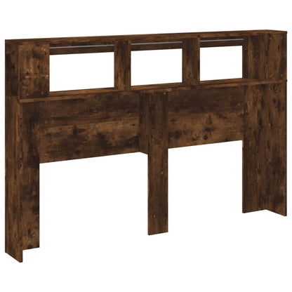 vidaXL LED-Kopfteil Räuchereiche 160x18,5x103,5 cm Holzwerkstoff