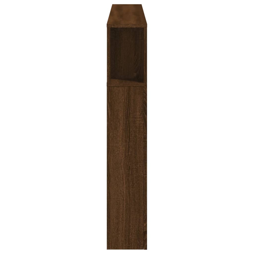 vidaXL LED-Kopfteil Braun Eichen-Optik 160x18,5x103,5 cm Holzwerkstoff