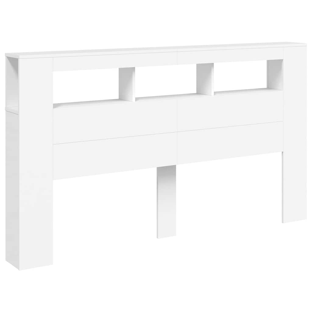 vidaXL LED-Kopfteil Weiß 180x18,5x103,5 cm Holzwerkstoff