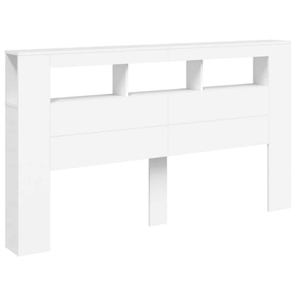 vidaXL LED-Kopfteil Weiß 180x18,5x103,5 cm Holzwerkstoff
