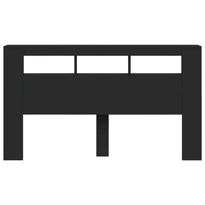 vidaXL LED-Kopfteil Schwarz 180x18,5x103,5 cm Holzwerkstoff