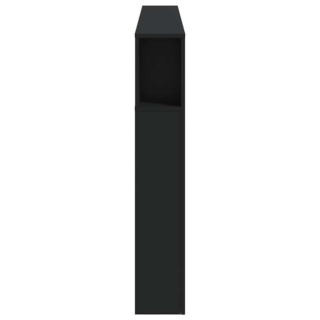 vidaXL LED-Kopfteil Schwarz 180x18,5x103,5 cm Holzwerkstoff