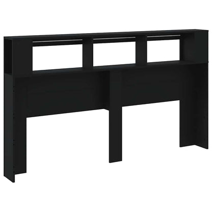 vidaXL LED-Kopfteil Schwarz 180x18,5x103,5 cm Holzwerkstoff