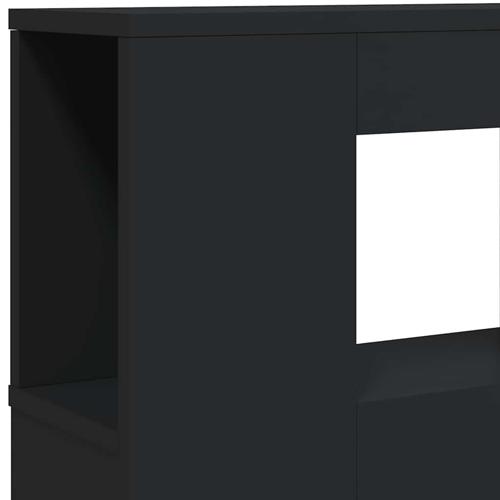vidaXL LED-Kopfteil Schwarz 180x18,5x103,5 cm Holzwerkstoff