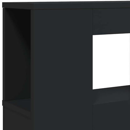vidaXL LED-Kopfteil Schwarz 180x18,5x103,5 cm Holzwerkstoff